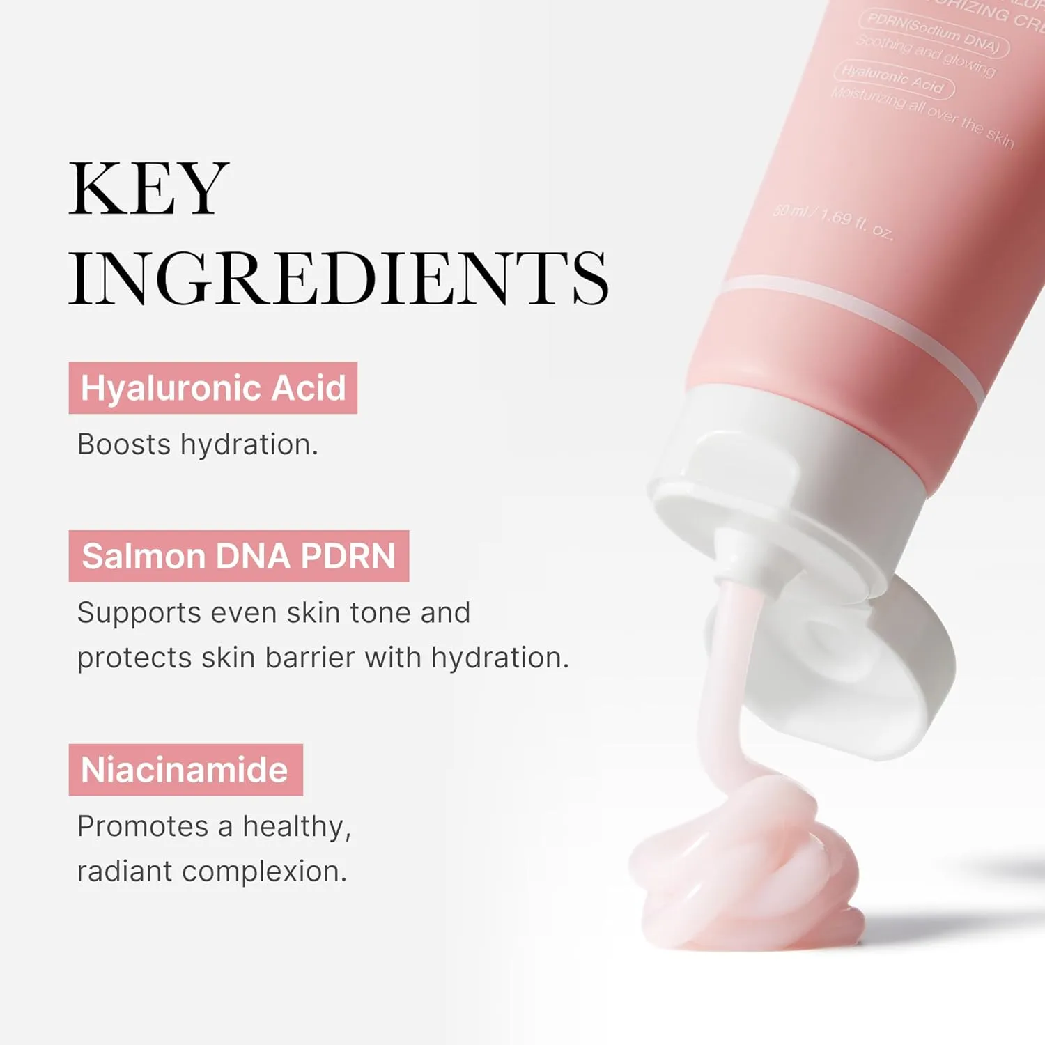 medicube Salmon DNA PDRN Pink Hyaluronic Moisturizing Cream | Blemish Relief & Hydrating Care | Restores Skin Elasticity & Glow | Korean Skincare, Even Skin Tone & Pore Care | 50ml / 1.69 fl.oz.