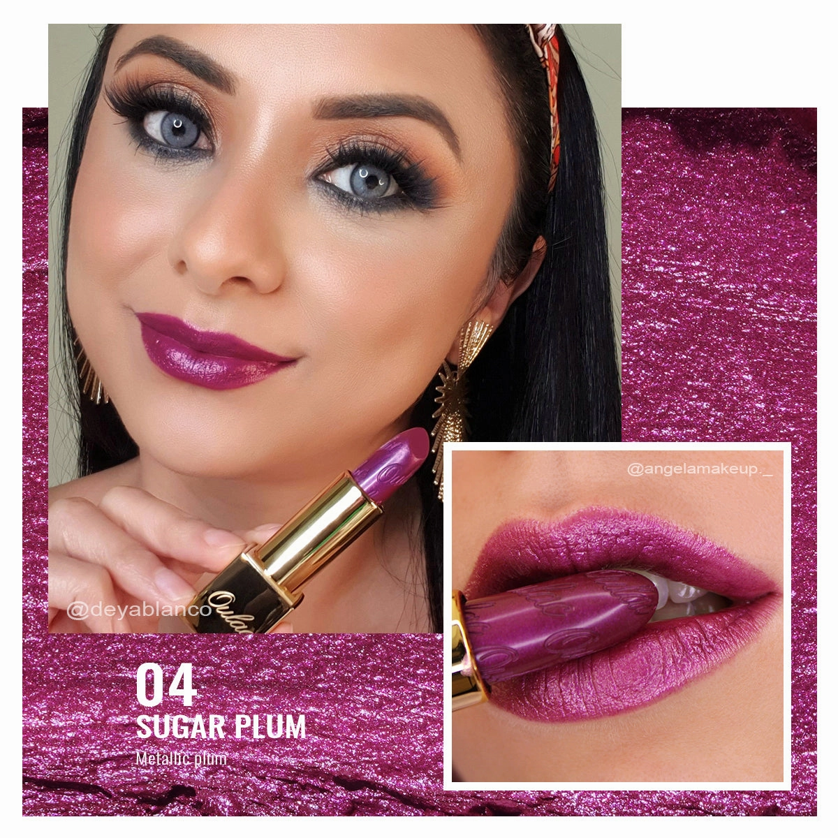 Metallic Shine Lipstick | D04 Sugar Plum