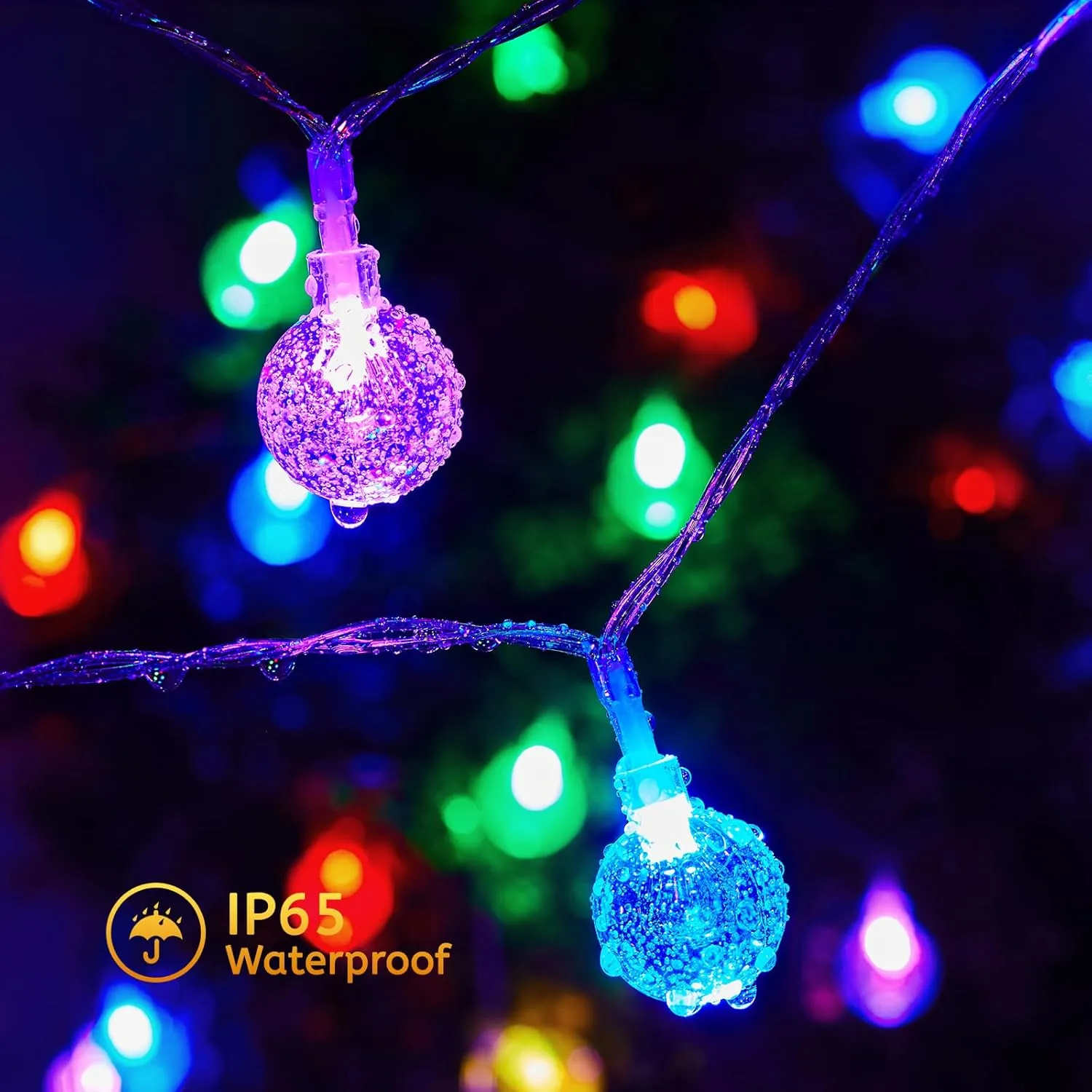 Minetom USB Globe String Lights - 33 ft 100 LED Color Changing Globe Fairy Lights with Remote and Timer, 16 Single Colors and 7 Modes for Bedroom, Dorm, Tent, Bed, Patio, Christmas Party