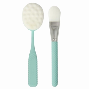 Moda Spa 2pc Facial Treatment & Cleansing Brush Kit – Skincare Brush Set for Masks, Serums & Exfoliating – Vegan & Cruelty-Free