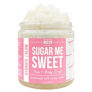 Mojo Spa Sugar Me Sweet Face and Body Scrub | Vanilla, Cotton Candy Scent | Moisturizing Sugar Based Exfoliator | 10 oz
