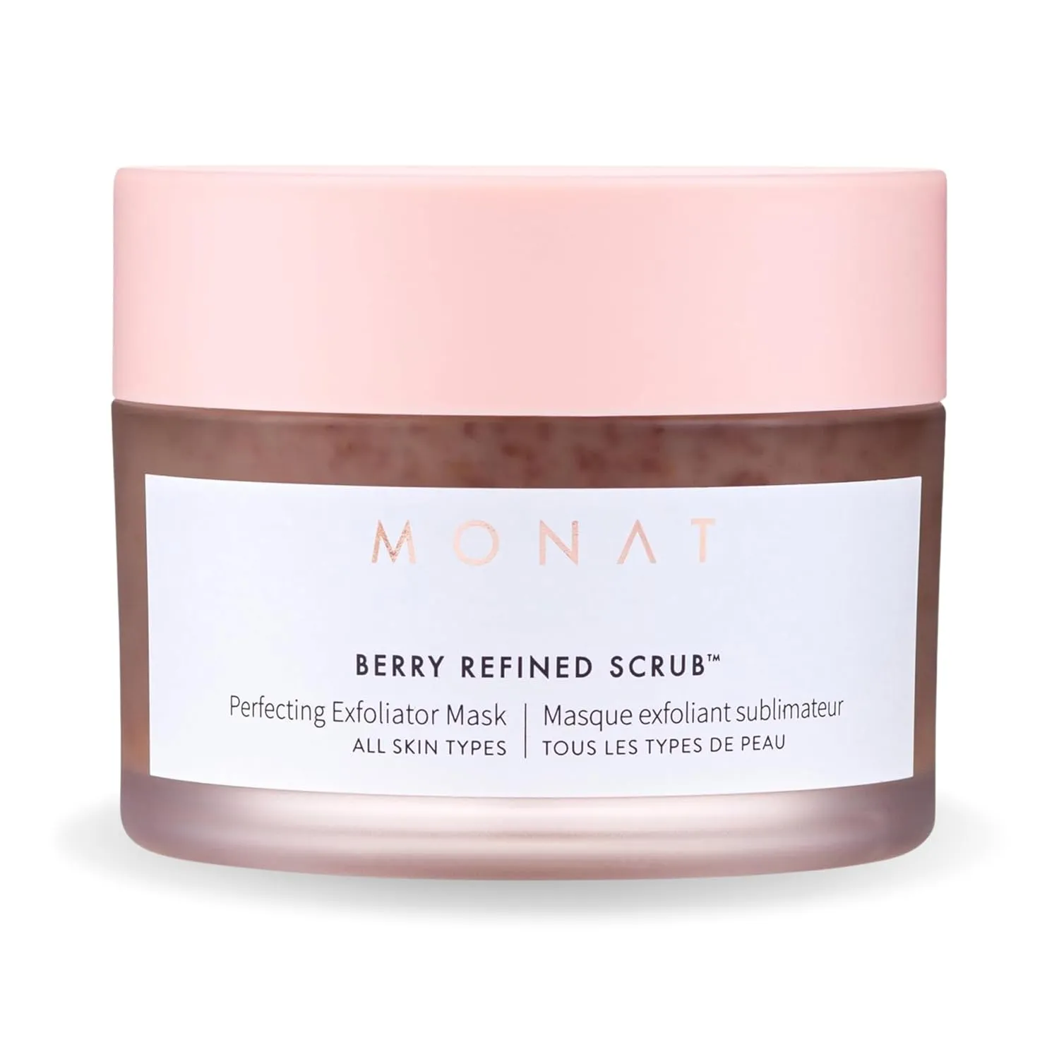 MONAT Berry Refined Scrub™ - Perfecting Exfoliator Mask with Skin-Brightening AHAs and Cranberry Seeds, 87ml