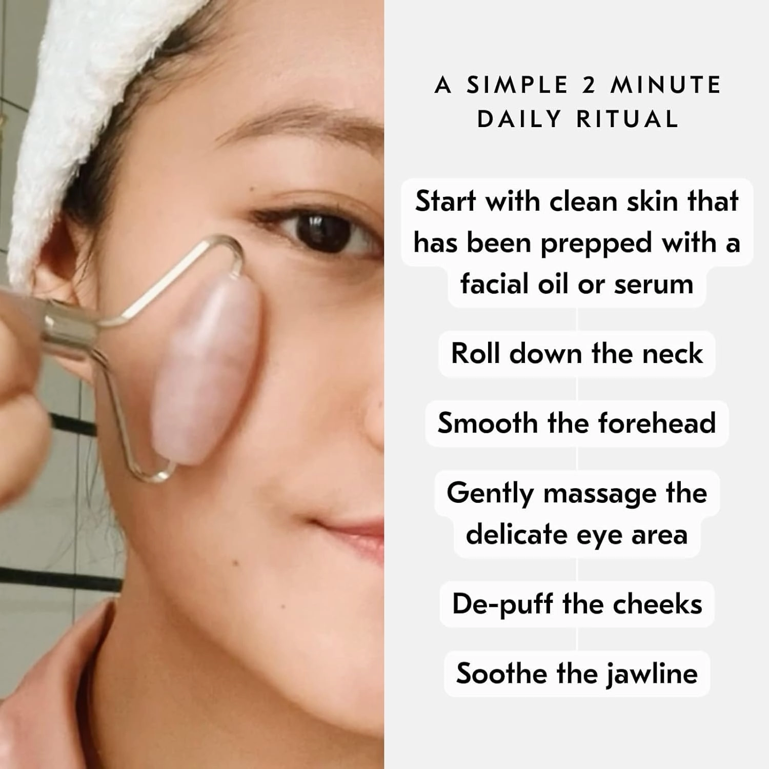 Mount Lai Warming Black Obsidian Facial Roller – The Stone of Clarity, Detoxifying Face Roller Tool for Purified Skin, Relaxation & Improved Circulation, Facial Massager Tool for Self-Care Ritual