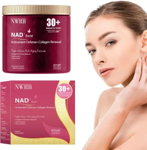 NAD Supplement, NAD Nicotinamide Riboside for Women Liposomal NAD  Anti-Aging Trio Clinically Proven NR for Cellular Energy, Collagen Renewa 60 Capsules