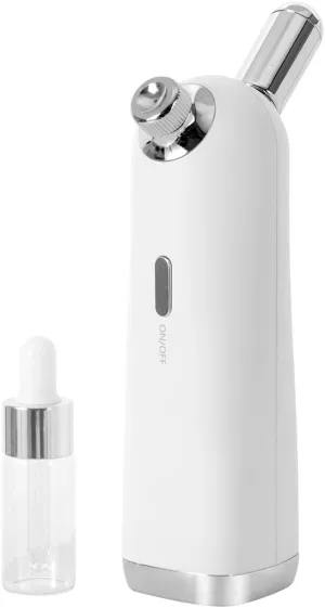 Nano Facial Steamer - Rechargeable Face Oxygen Sprayer, 0.3mm Nozzle Micro Mist Portable Humidifier Machine, Deep Clean & Tighten Skin, Daily Hydration for Maximum Serum Absorption, White