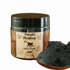Natural Arabica Coffee Scrub, Hydrating, exfoliating, cleansing, glowing skin - Purple Monkey Beauty