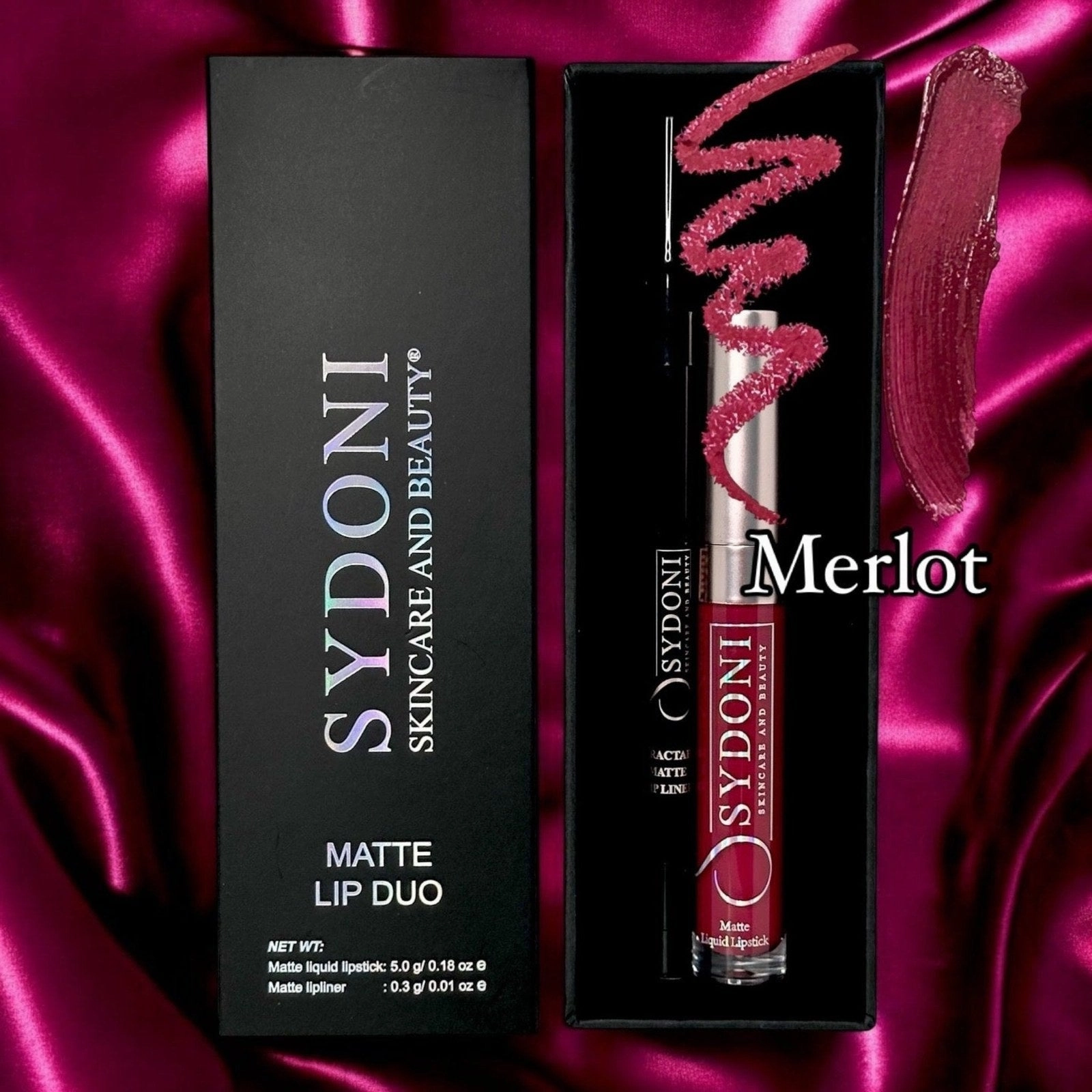 NEW! MERLOT MATTE LIP DUO-BERRY LIP PENCIL WITH MERLOT MATTE LIQUID LIPSTICK