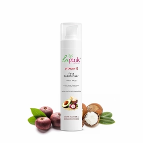 New Pink Vitamin E Moisturiser for Glowing & Hydrated Skin | Oil-free Moisturizer, Spreads Easily, Non-Sticky & Absorbs Instantly | Suitable for All Skin Types | 100% Microplastic Free Formula (50g)