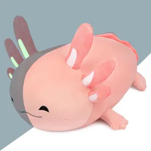 Niuniu Daddy 20 Inch Pink Axolotl Plush Toy - Luminous, Realistic, Cute Fluffy Stuffed Animal Plushies for Girls & Boys - Glow-in-The-Dark Birthday Gifts