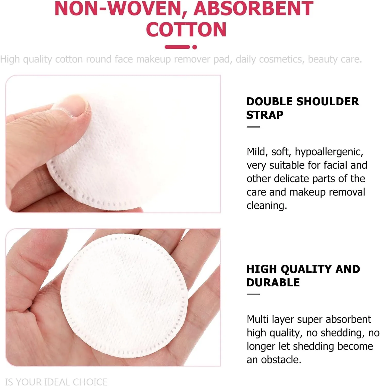 NOLITOY Makeup Sponges for Foundation 200pcs Cleansing Balm Makeup Remover Pads