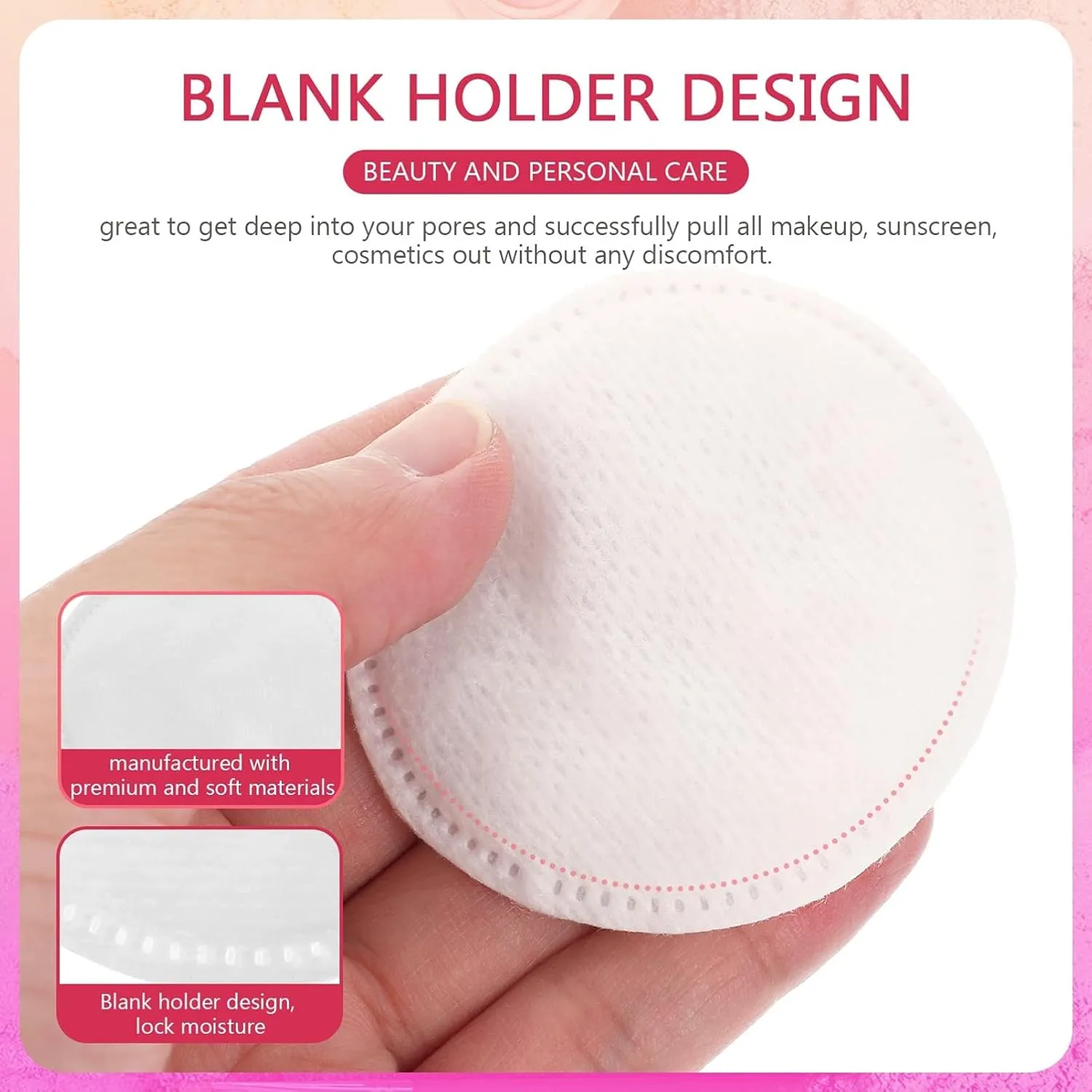 NOLITOY Makeup Sponges for Foundation 200pcs Cleansing Balm Makeup Remover Pads