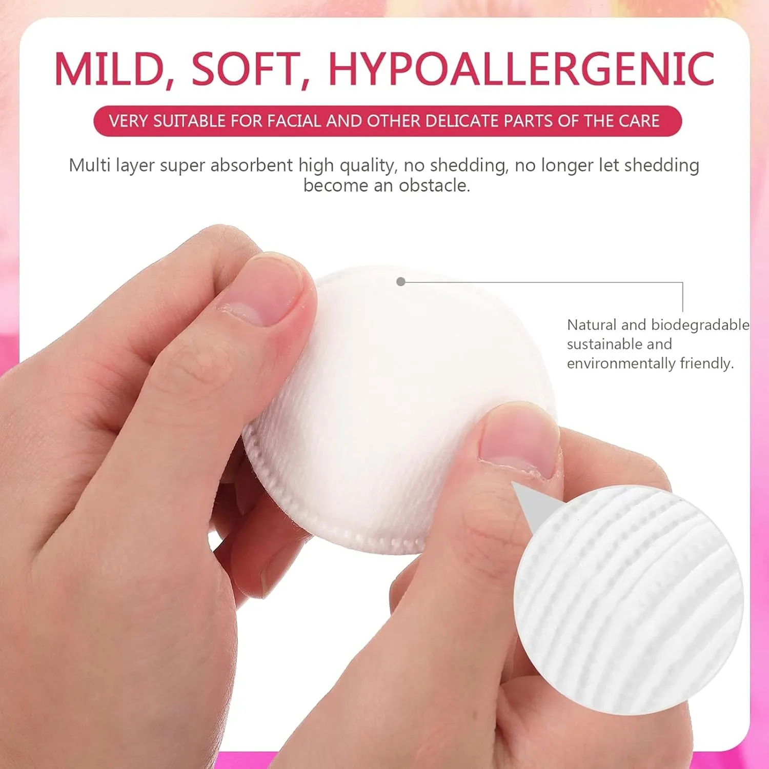 NOLITOY Makeup Sponges for Foundation 200pcs Cleansing Balm Makeup Remover Pads