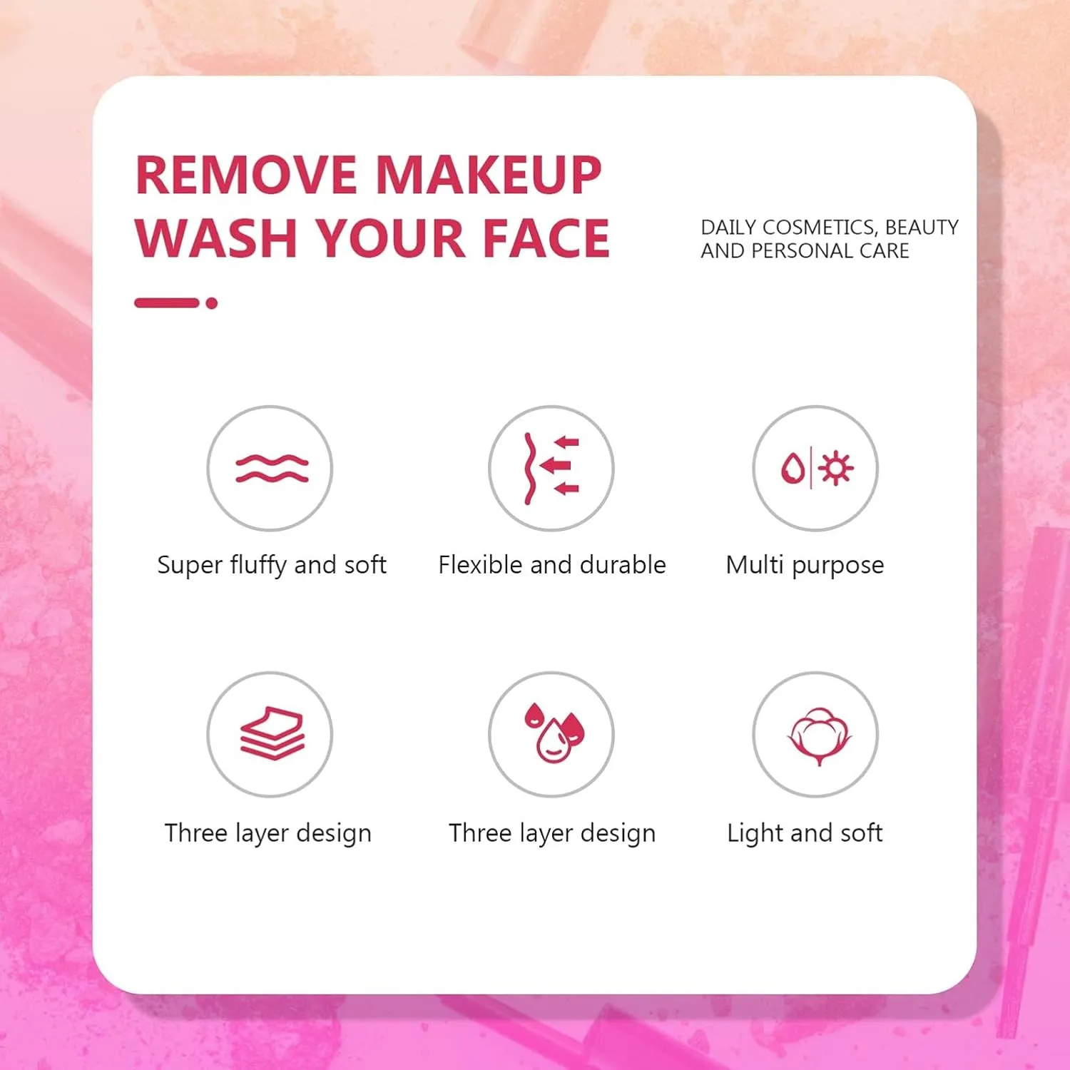 NOLITOY Makeup Sponges for Foundation 200pcs Cleansing Balm Makeup Remover Pads