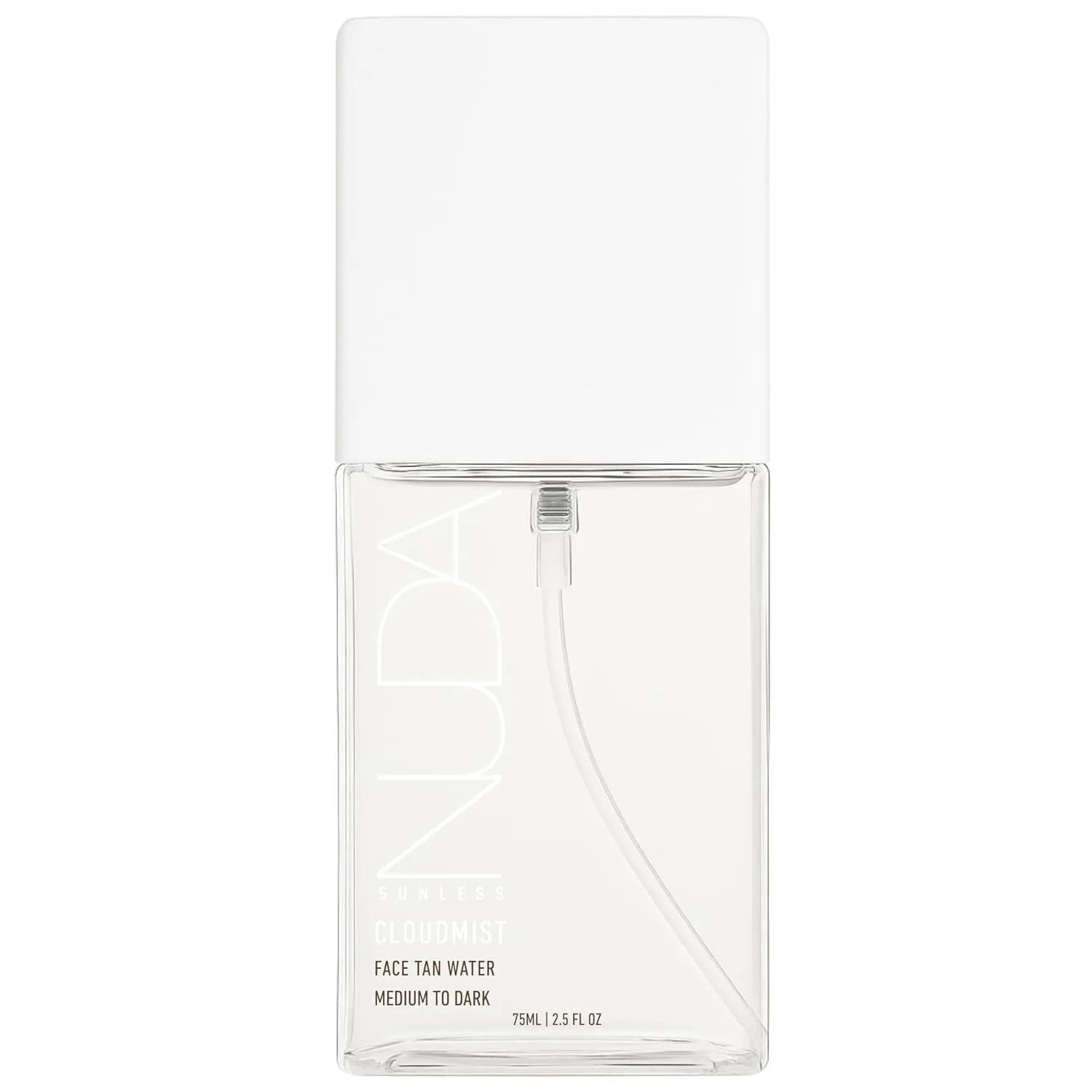 Nuda Face Tan Water | Lightweight and Clear Self Tan Face Mist | Cruelty Free Face Tanner Water with Natural Ingredients | Buildable Spray Tan Solution (75 mL)