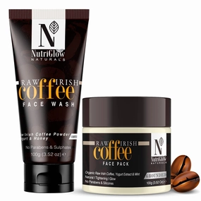 NUTRIGLOW Naturals Raw Irish Coffee Face Pack Coffee Face Wash - 100gm Each