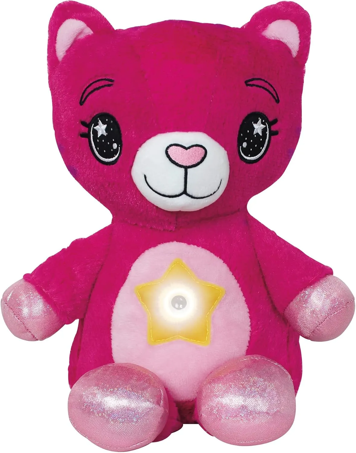 Ontel Star Belly Dream Lites, Stuffed Animal Night Light, 3 years and up, Pretty Pink Kitty - Projects Glowing Stars & Shapes in 6 Gentle Colors, As Seen on TV