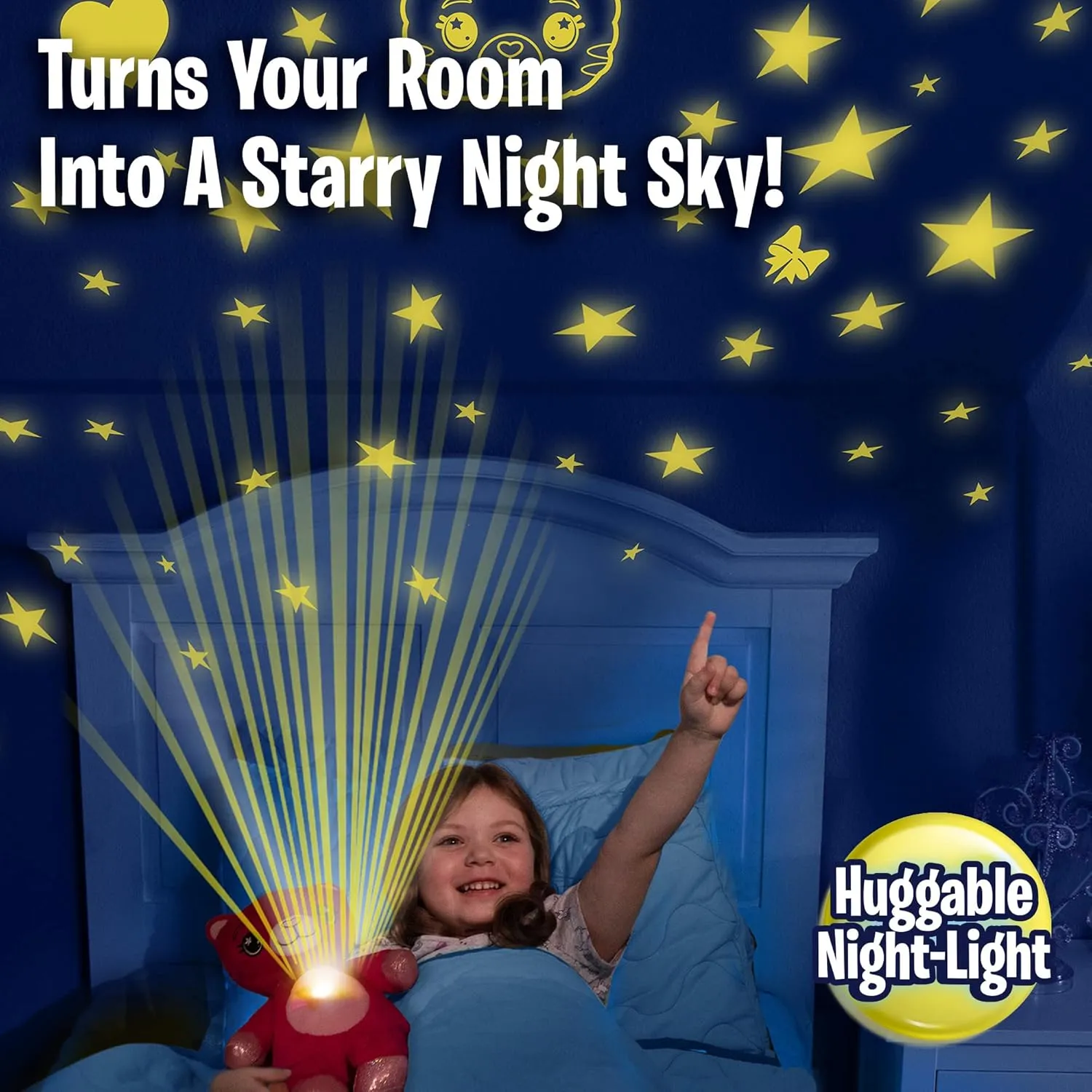 Ontel Star Belly Dream Lites, Stuffed Animal Night Light, 3 years and up, Pretty Pink Kitty - Projects Glowing Stars & Shapes in 6 Gentle Colors, As Seen on TV