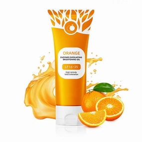 Orange Exfoliating Gel for Face and Body, 2025 New Deep Pore Orange Peeling Scrub, Deep Clean Pores, Remove Blackheads Moisturize Cleansing, Facial Exfoliating Gel for All Types Skin (1PC, 3.52 Fl Oz)