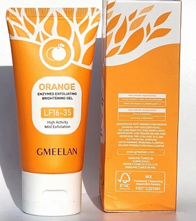 Orange Exfoliating Moisturizer Face Body Scrub Gel, Size 50g, 1.7 Fl Oz (Pack Of 2)