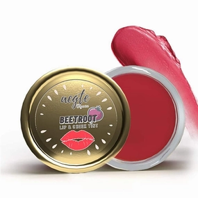 Organics Beetroot Lip & Cheek Tint Balm For Women Helps Lighten Dark Lips Edible Formulation Helps Nourish & Hydrate Dry Chapped Lips (15 Grm),