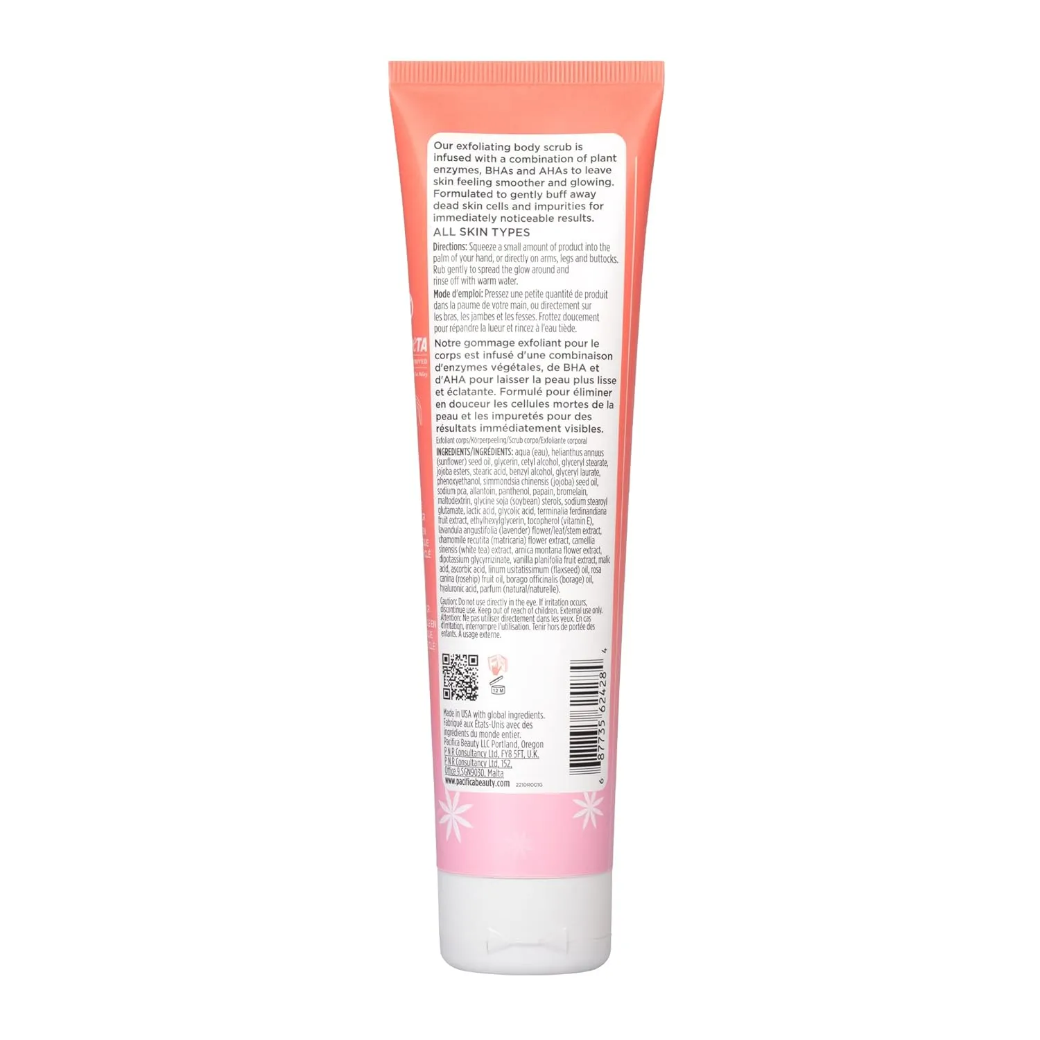 Pacifica Glow Baby Body Lotion & AHA Scrub Set – Brightening Vitamin C Body Lotion (5 oz)   AHA Exfoliating Body Scrub, 2-Step Radiance Duo for Smooth Glowing Skin, Vegan
