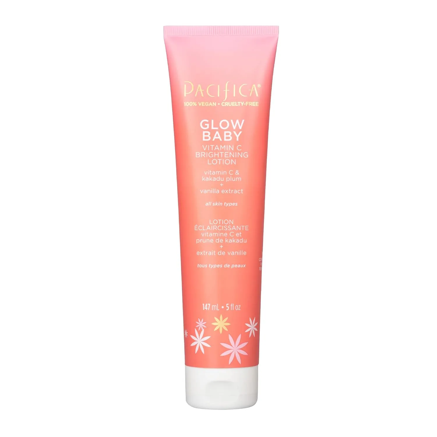 Pacifica Glow Baby Body Lotion & AHA Scrub Set – Brightening Vitamin C Body Lotion (5 oz)   AHA Exfoliating Body Scrub, 2-Step Radiance Duo for Smooth Glowing Skin, Vegan