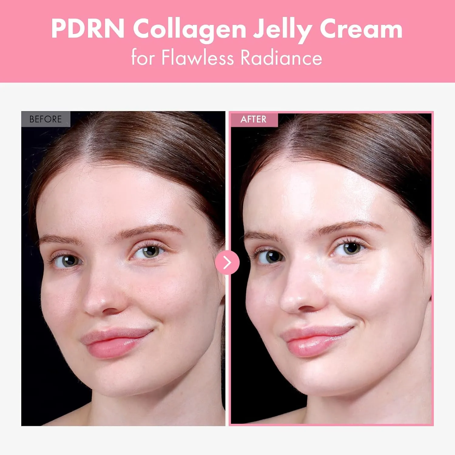 PDRN Collagen Jelly Cream, 5,000ppm Salmon DNA PDRN, Niacinamide, Hydrolyzed Collagen, Glow, Hydrating, Firming, Uneven Skin Tone, No artificial color, Korean Skin Care, 50ml, 1.69 fl.oz.