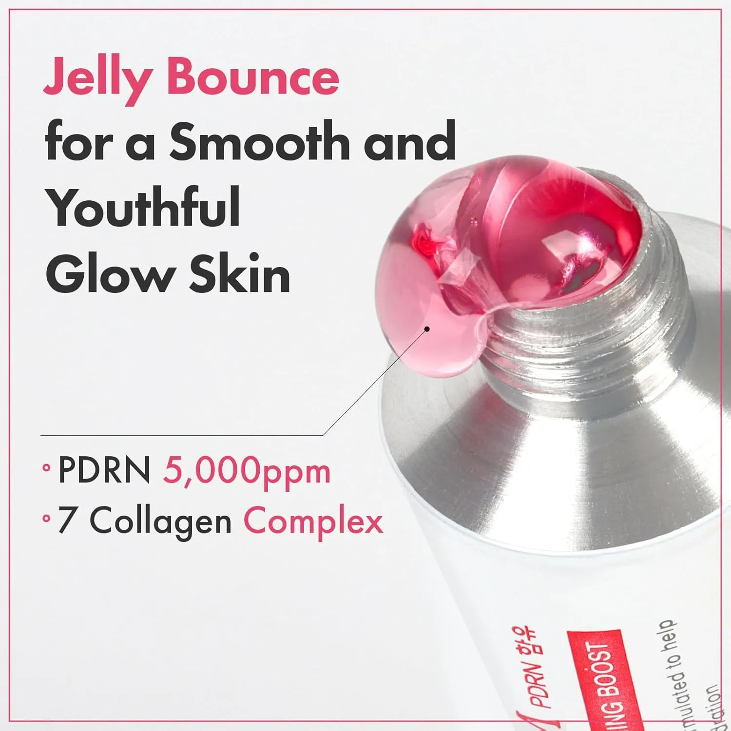 PDRN Collagen Jelly Cream, 5,000ppm Salmon DNA PDRN, Niacinamide, Hydrolyzed Collagen, Glow, Hydrating, Firming, Uneven Skin Tone, No artificial color, Korean Skin Care, 50ml, 1.69 fl.oz.