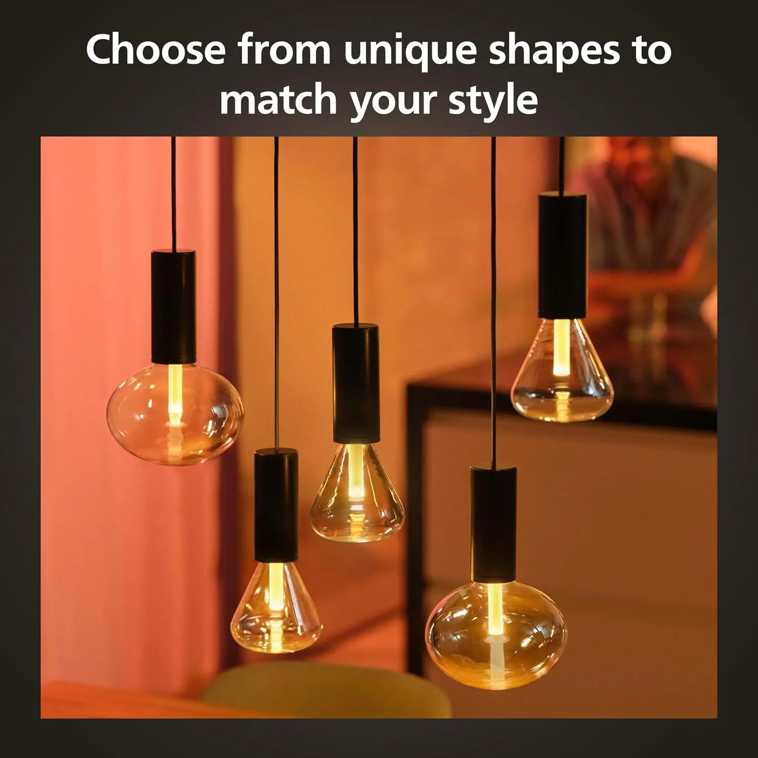 Philips Hue Lightguide G40 Large Globe Smart LED Bulb – Handblown Glass - Color Changing Light - Compatible with Amazon Alexa, Apple HomeKit and Google Assistant - Bluetooth and Hue Bridge Compatible