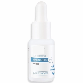 Pl.um 10% Niacinamide Serum with Rice Water | Provides Clear, Glowing & Brightening Skin | for Acne Prone, Combination, Oily & Sensitive Skin | Oil Control & Anti Acne Face Serum | 15ml