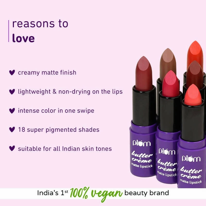 Plum Butter Crème Matte Lipstick Scarlet Siren - 134 (True Red)