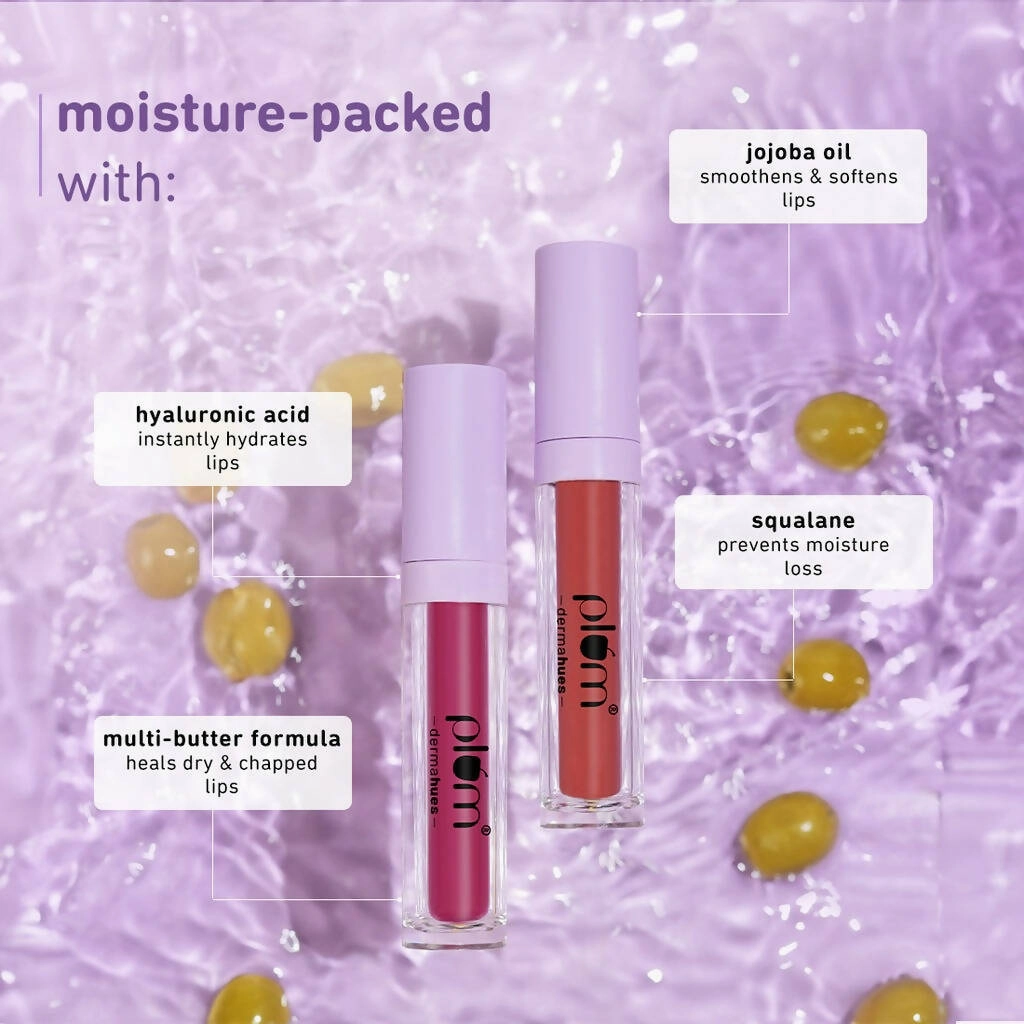 Plum Glassy Glaze Lip Lacquer 3-in-1 Lipstick   Lip Balm   Gloss 03 Latte Love