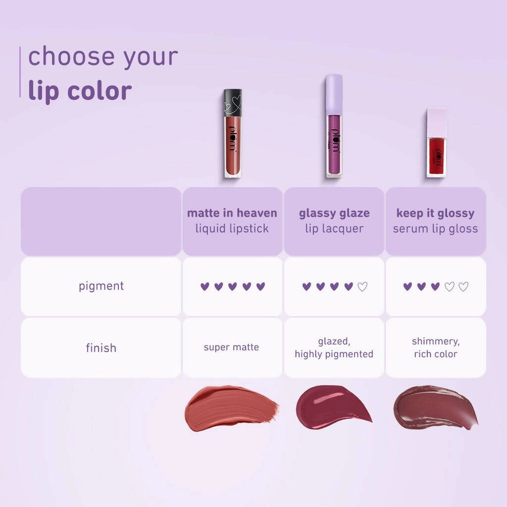 Plum Glassy Glaze Lip Lacquer 3-in-1 Lipstick   Lip Balm   Gloss 03 Latte Love