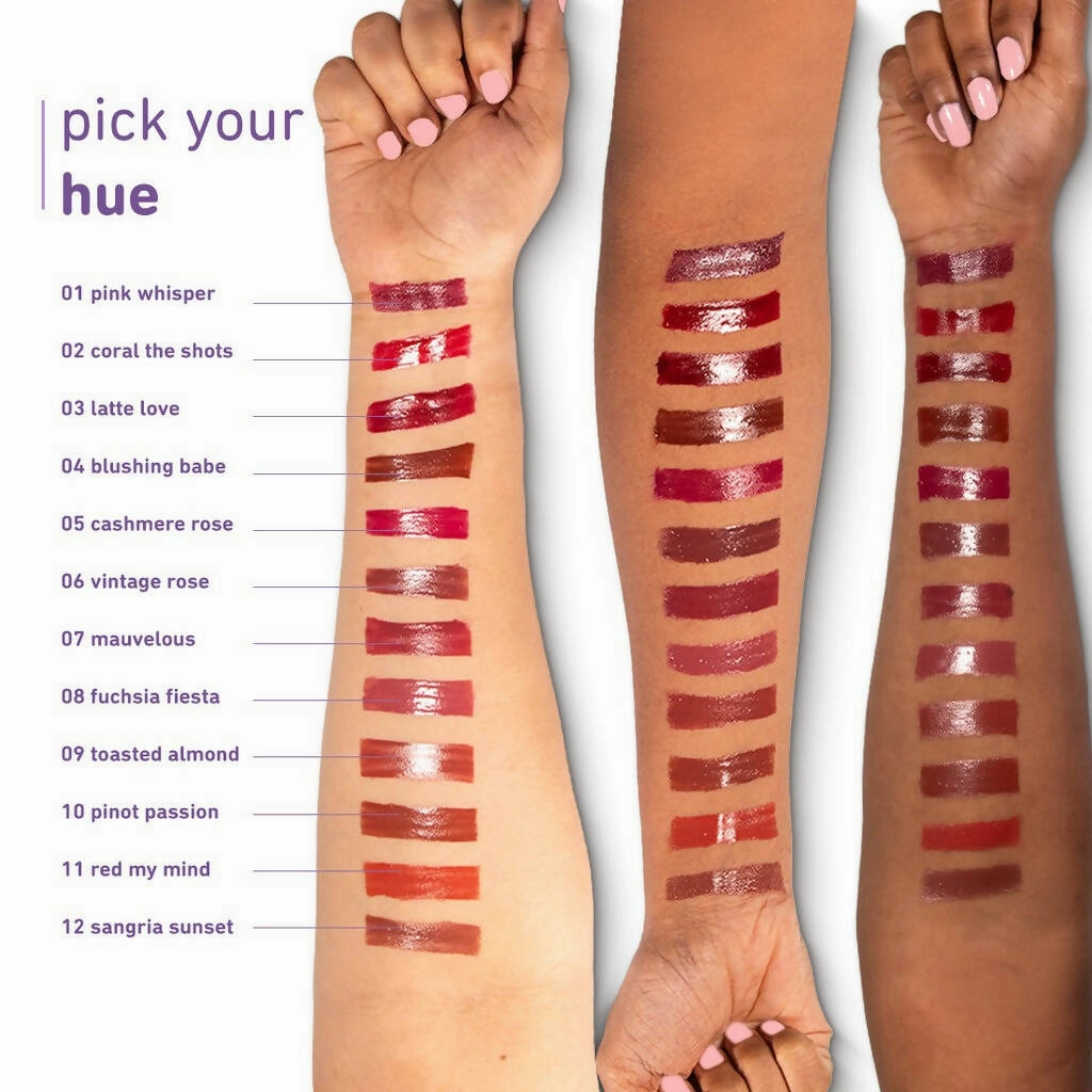 Plum Glassy Glaze Lip Lacquer 3-in-1 Lipstick   Lip Balm   Gloss 03 Latte Love