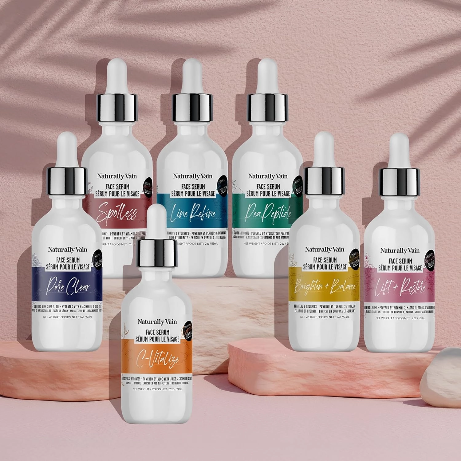 Pore Clear Anti-Aging Face Serum, Pore Tightening Face Serums, Contains Gentle Exfoliants, Targets Acne, Pores, Uneven Skin Tone, 2oz (4-Pack)