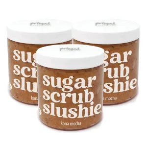 Primal Elements Sugar Scrub Slushie, Hydrate, Exfoliate, & Moisturizing Scrub for Hands, Body, and Face, Gifts for Her (10 oz each) – Kona Mocha (Pack of 3)