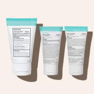 Proactiv  3 Step Advanced Skincare Acne Treatment – Salicylic Acid Face Wash, Benzoyl Peroxide Pore Minimizing Treatment, and Salicylic Acid Hydrating Moisturizer - 30 Day Complete Acne Skin Care Kit