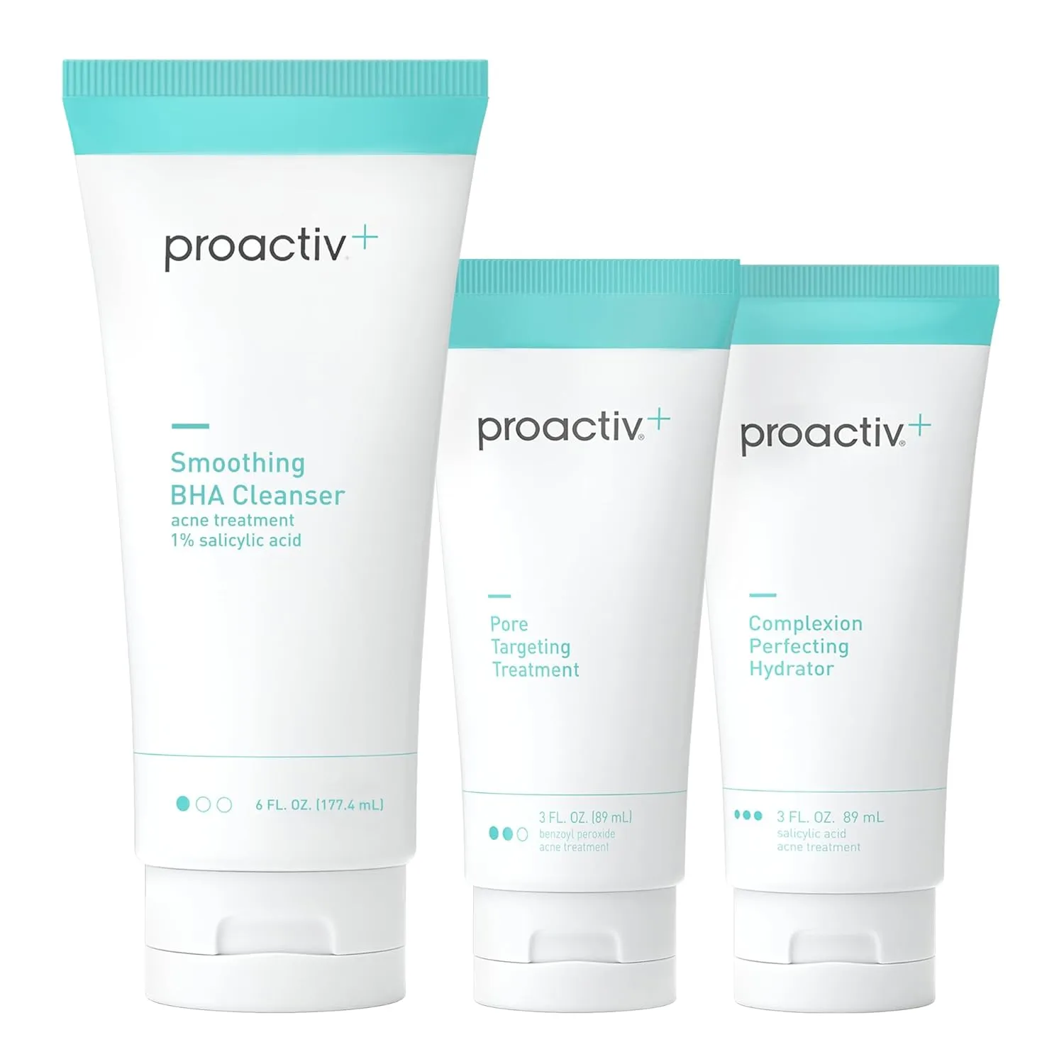 Proactiv  3 Step Advanced Skincare Acne Treatment – Salicylic Acid Face Wash, Benzoyl Peroxide Pore Minimizing Treatment, and Salicylic Acid Hydrating Moisturizer - 90 Day Complete Acne Skin Care Kit