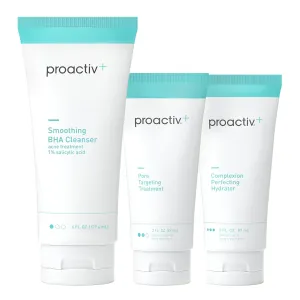 Proactiv  3 Step Advanced Skincare Acne Treatment – Salicylic Acid Face Wash, Benzoyl Peroxide Pore Minimizing Treatment, and Salicylic Acid Hydrating Moisturizer - 90 Day Complete Acne Skin Care Kit