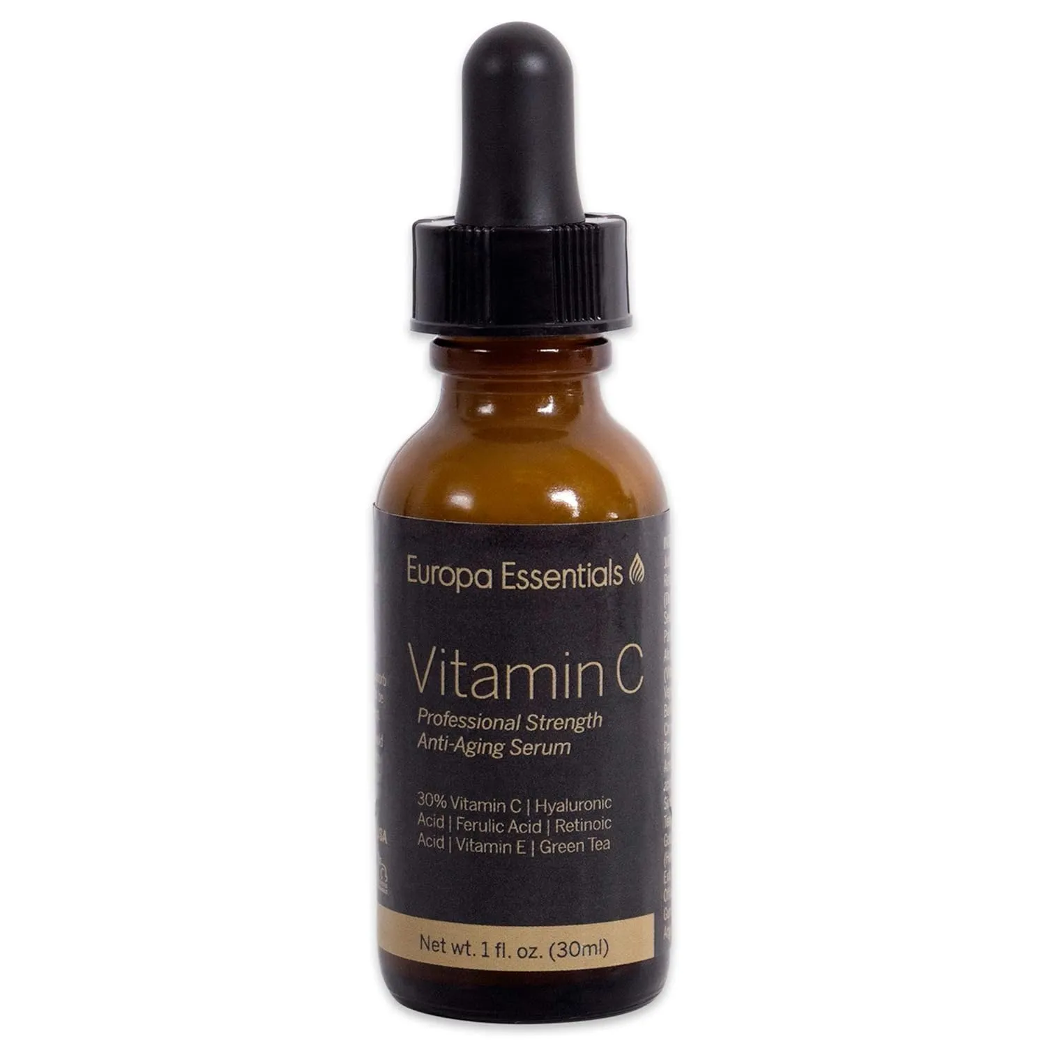 Professional Strength 30% Vitamin C Serum with Anti-Aging Benefits (  Botanical Hyaluronic Acid & Organic Aloe), 1oz (30ml)