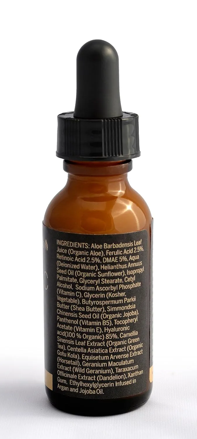 Professional Strength 30% Vitamin C Serum with Anti-Aging Benefits (  Botanical Hyaluronic Acid & Organic Aloe), 1oz (30ml)