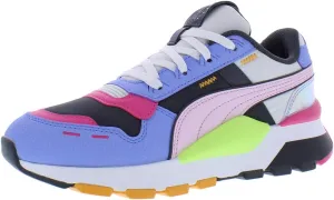 PUMA Girl's RS 2.0 Glowing (Big Kid) Asphalt/Elektro Purple/Pearl Pink 4 Big Kid M