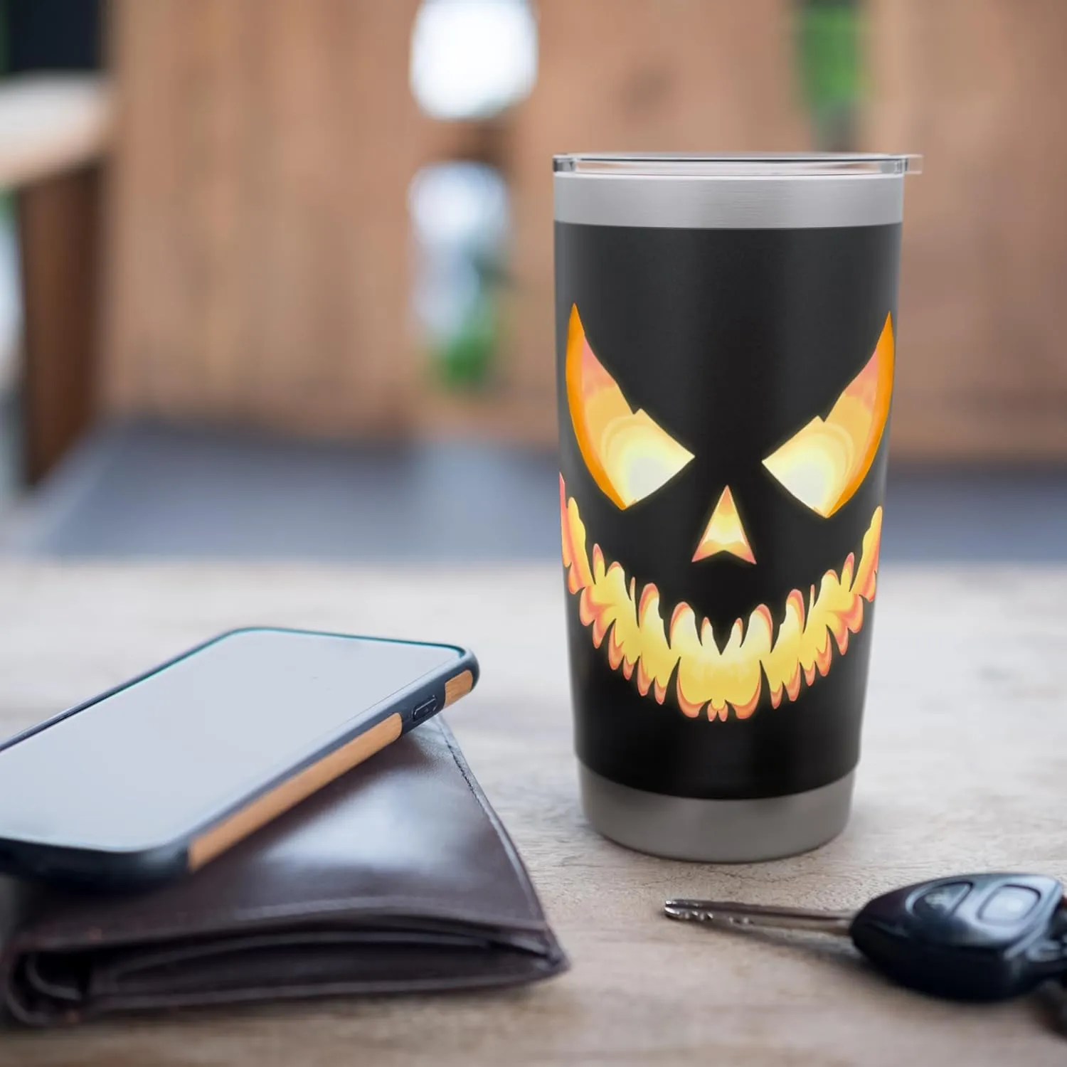 Pumpkin Face Baraka Stainless Steel Insulated Tumbler
