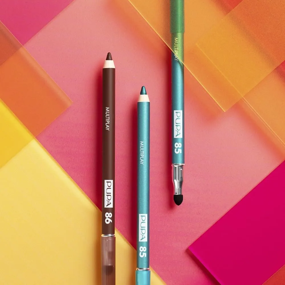 Pupa Milano Multiplay Eye Pencil - Creamy, Blendable Eyeliner With Smudge Tip - Long Wearing, Glamorous Intensity - Smooth And Lasting Color Liner For Waterline Or Lid - 02 Electric Green - 0.04 Oz