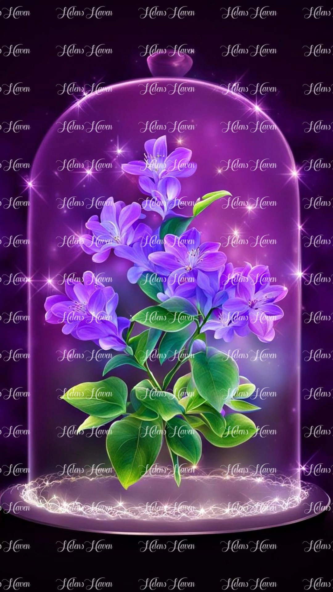 Purple Flower Dome Glowing