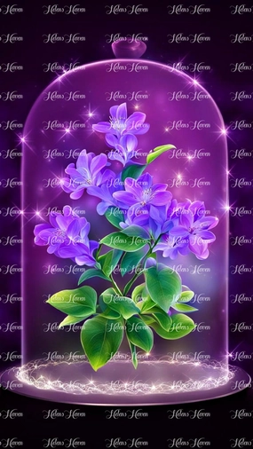 Purple Flower Dome Glowing