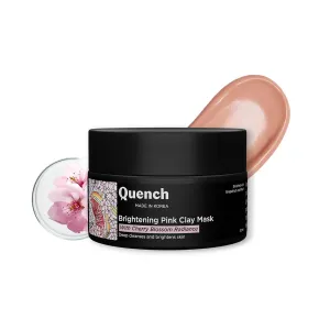 Q-uench Brightening Pink Clay Mask | Korean Clay Mask with Cherry Blossom & Kaolin Clay | Made in Korea (50ml)