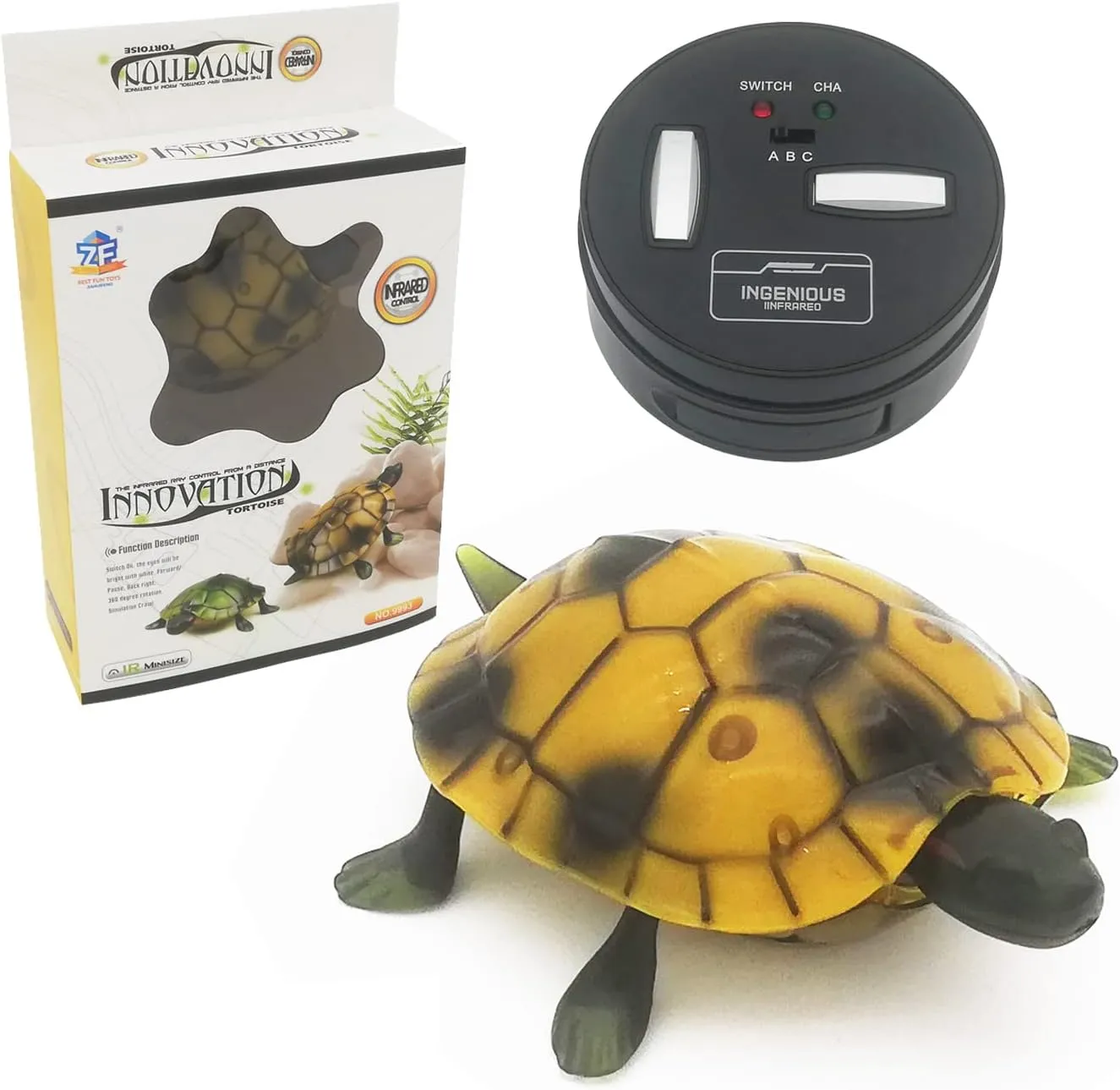 Remote Control Turtle Toy for Kids, Realistic RC Tortoise Electric Animal Toys, for Pets Joke Prank, Funny Child Birthday Gift