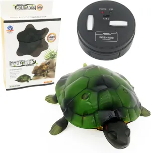 Remote Control Turtle Toy for Kids, Realistic RC Tortoise Electric Animal Toys, Pets Joke Prank, Child Girls Boys Adult Funny Birthday Gift (Green)