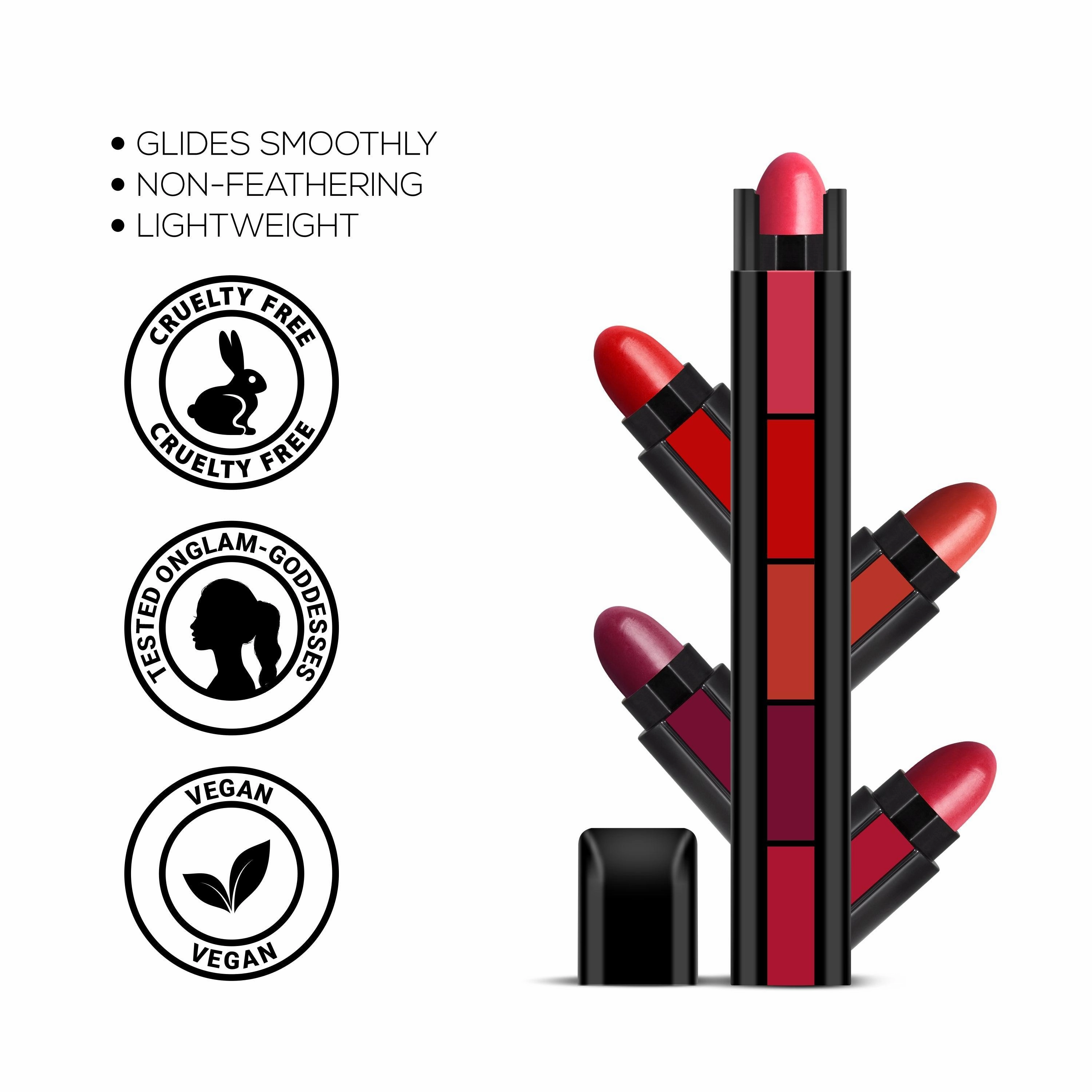 RENEE Fab 5 5-in-1 Lipstick & Play That Plum Lip Gloss Combo